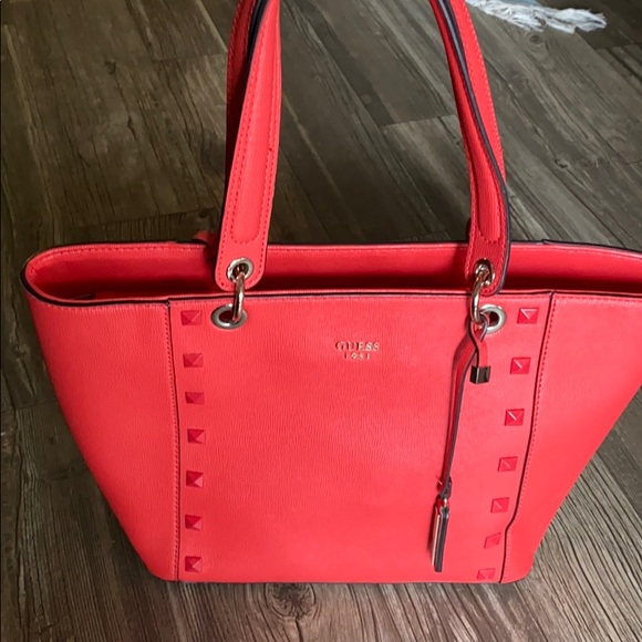 Guess Handbags - Red Guess tote. Stud detail